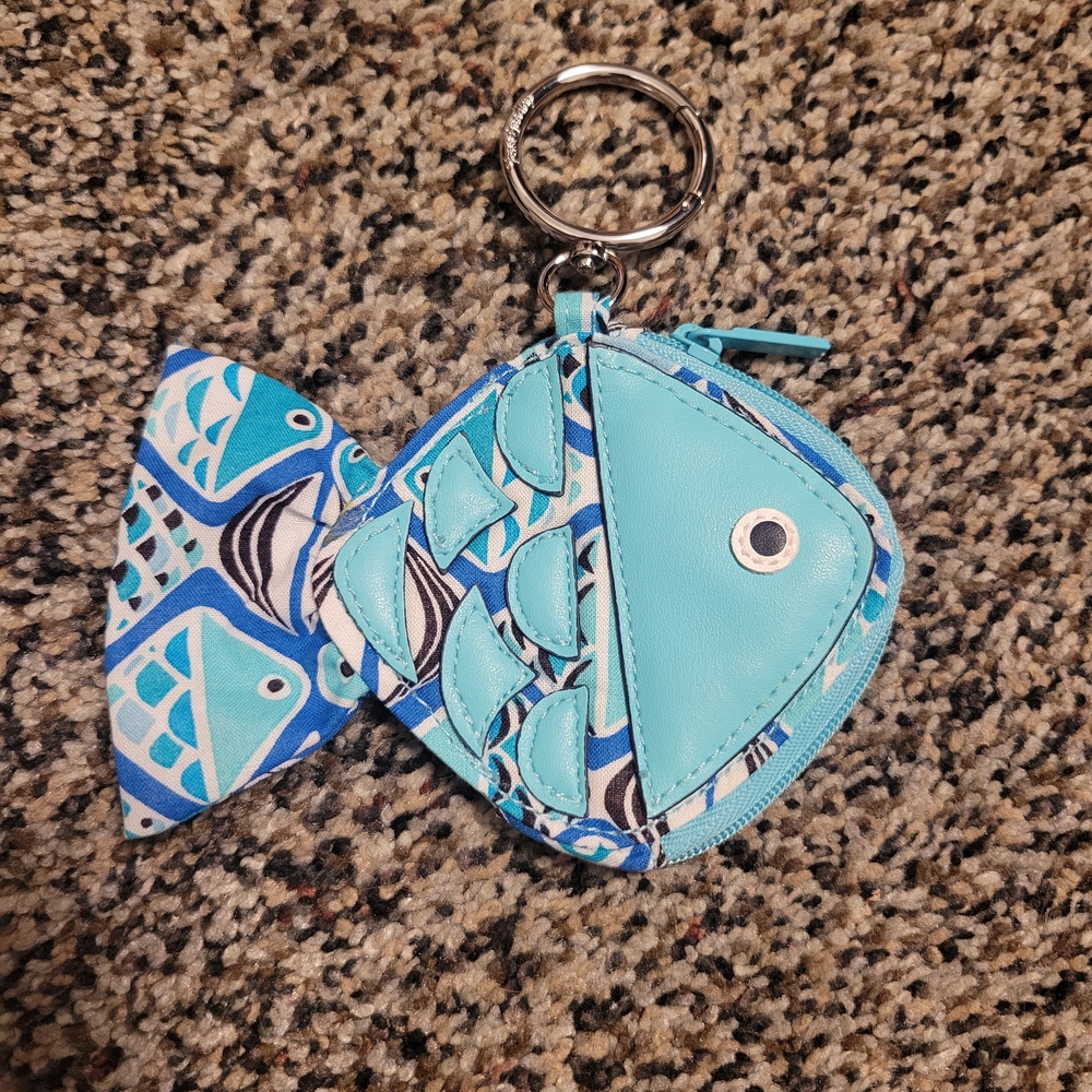 Vera Bradley Blue Fish Coin Purse
